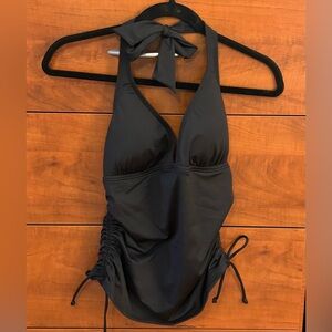 NWT LOFT Black Halter Swim Top